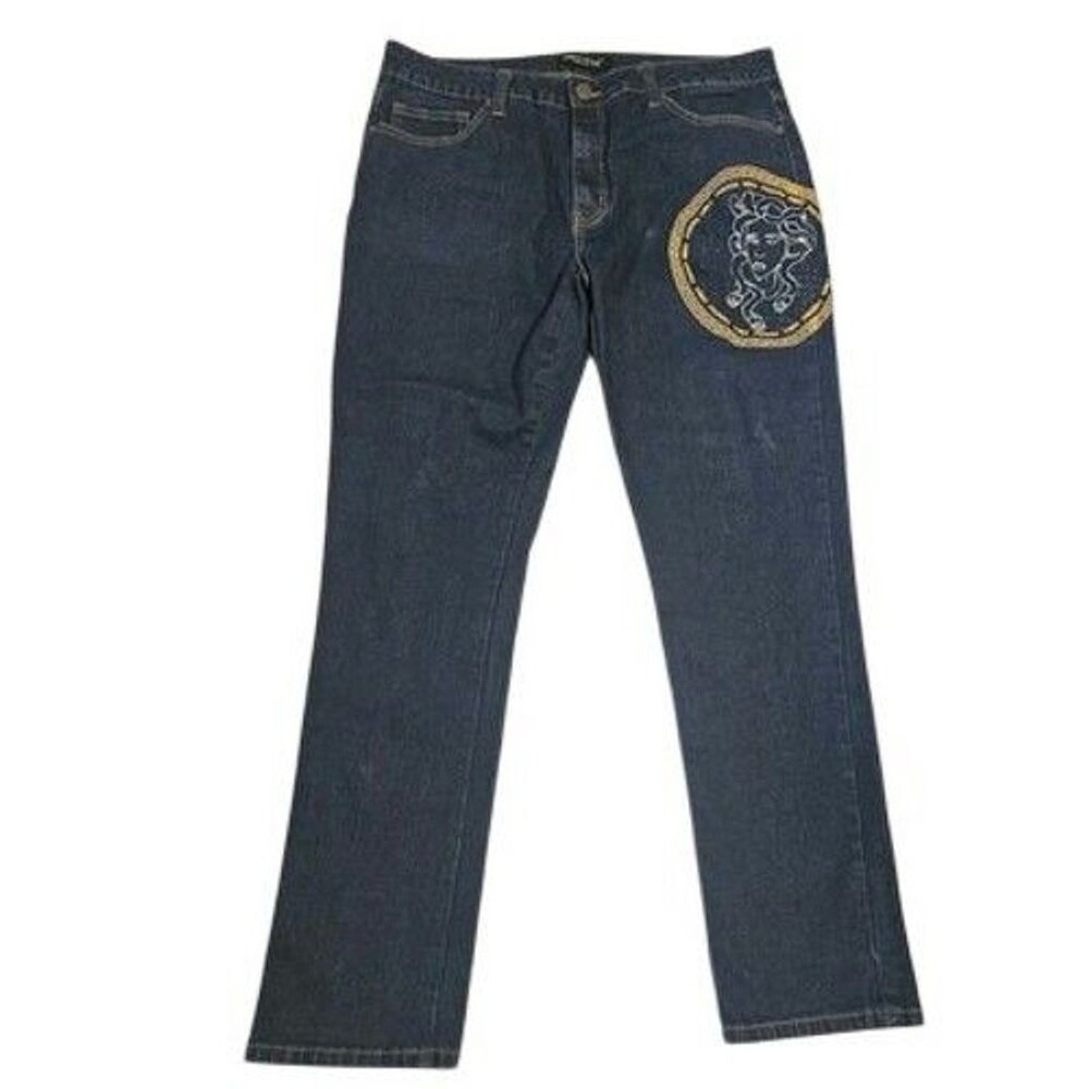 Smoke & Ash Madussa Jeans Mens 36x32 Dark Wash Stretch Denim Streetwear Y2K